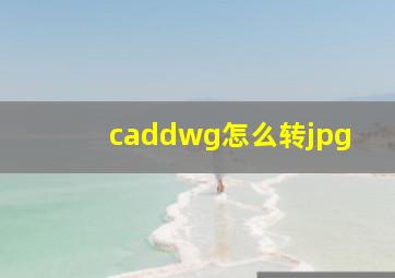 caddwg怎么转jpg