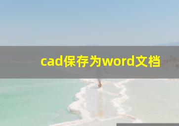 cad保存为word文档