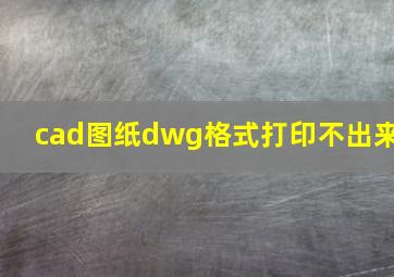 cad图纸dwg格式打印不出来