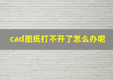 cad图纸打不开了怎么办呢