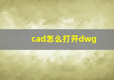 cad怎么打开dwg