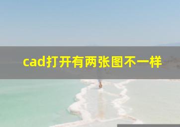 cad打开有两张图不一样