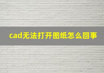 cad无法打开图纸怎么回事