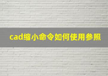 cad缩小命令如何使用参照