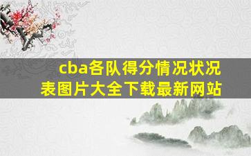 cba各队得分情况状况表图片大全下载最新网站