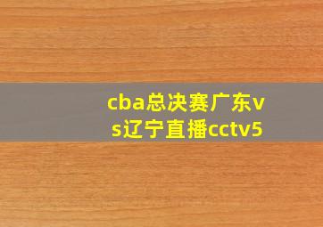 cba总决赛广东vs辽宁直播cctv5