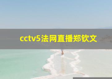 cctv5法网直播郑钦文