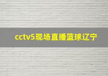 cctv5现场直播篮球辽宁