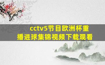 cctv5节目欧洲杯重播进球集锦视频下载观看