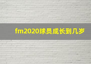 fm2020球员成长到几岁