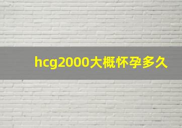 hcg2000大概怀孕多久