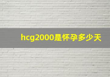 hcg2000是怀孕多少天