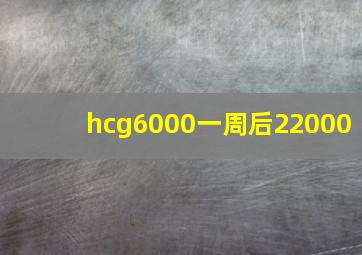 hcg6000一周后22000