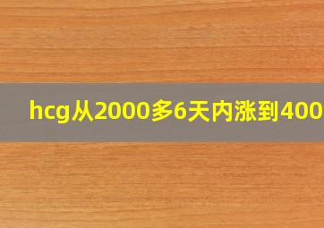 hcg从2000多6天内涨到4000多