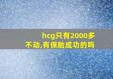 hcg只有2000多不动,有保胎成功的吗