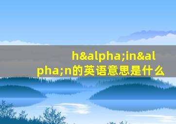 hαinαn的英语意思是什么