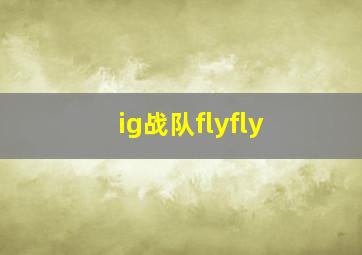 ig战队flyfly