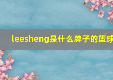 leesheng是什么牌子的篮球