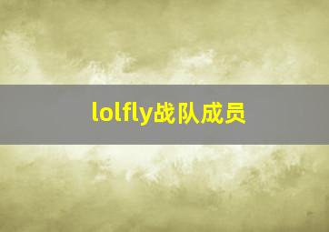 lolfly战队成员