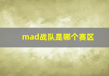 mad战队是哪个赛区