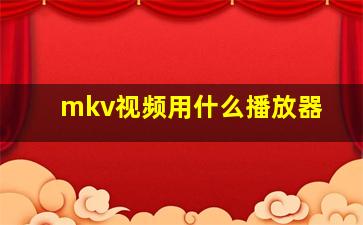 mkv视频用什么播放器