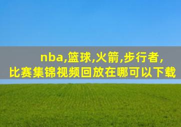 nba,篮球,火箭,步行者,比赛集锦视频回放在哪可以下载