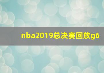 nba2019总决赛回放g6