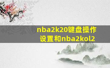 nba2k20键盘操作设置和nba2kol2