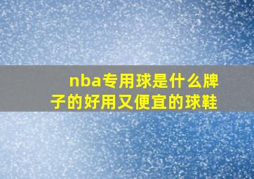 nba专用球是什么牌子的好用又便宜的球鞋