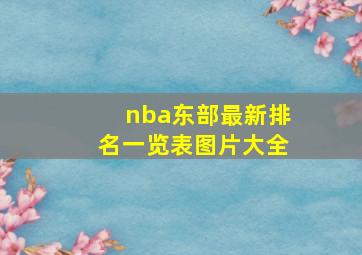 nba东部最新排名一览表图片大全