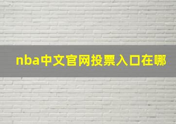 nba中文官网投票入口在哪