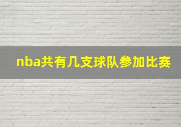 nba共有几支球队参加比赛