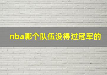 nba哪个队伍没得过冠军的