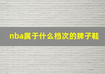 nba属于什么档次的牌子鞋