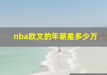 nba欧文的年薪是多少万