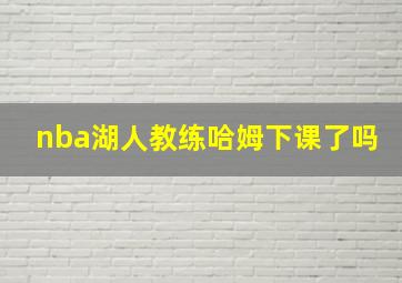 nba湖人教练哈姆下课了吗