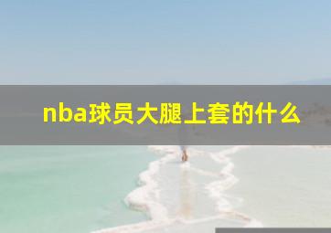 nba球员大腿上套的什么