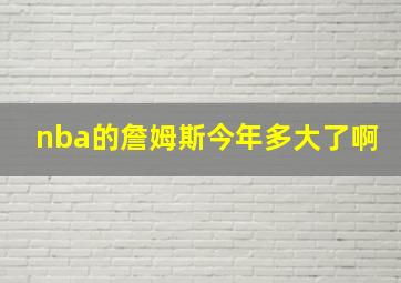 nba的詹姆斯今年多大了啊