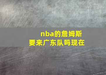 nba的詹姆斯要来广东队吗现在