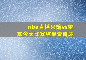 nba直播火箭vs雷霆今天比赛结果查询表