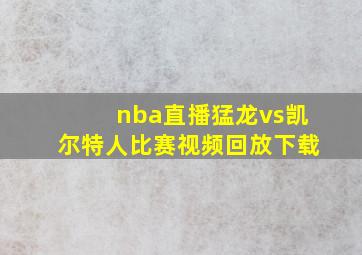 nba直播猛龙vs凯尔特人比赛视频回放下载