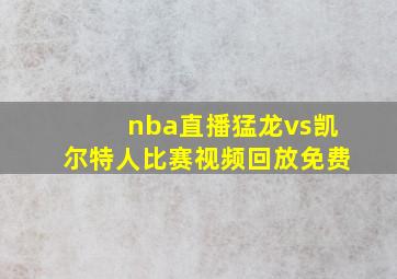 nba直播猛龙vs凯尔特人比赛视频回放免费