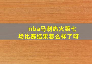 nba马刺热火第七场比赛结果怎么样了呀