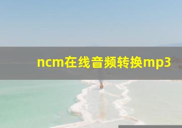 ncm在线音频转换mp3