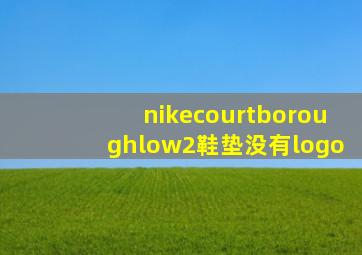 nikecourtboroughlow2鞋垫没有logo