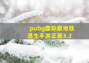 pubg国际服地铁逃生手游正版3.2