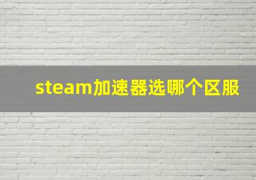 steam加速器选哪个区服