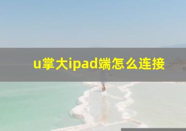 u掌大ipad端怎么连接