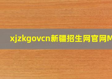 xjzkgovcn新疆招生网官网MHK