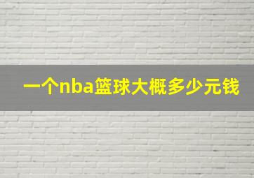 一个nba篮球大概多少元钱